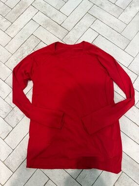 lululemon athletica Red Long Sleeve Tee